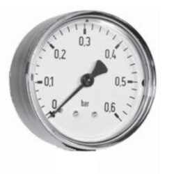 buisveermanometer, standaard, RVS, 63 mm, 0-1,6 bar, achteraansluiting G1/4 Geen categorie