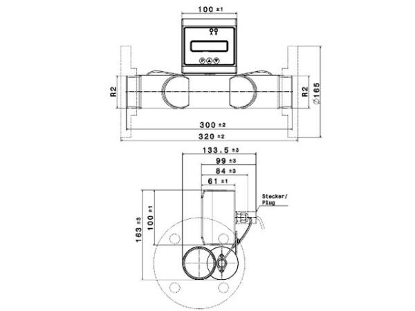 Flowmeter Ultrasoon DW-S - RVS - R1/2" tot R2" - 0.5 tot 1000 l/min - Afbeelding 3