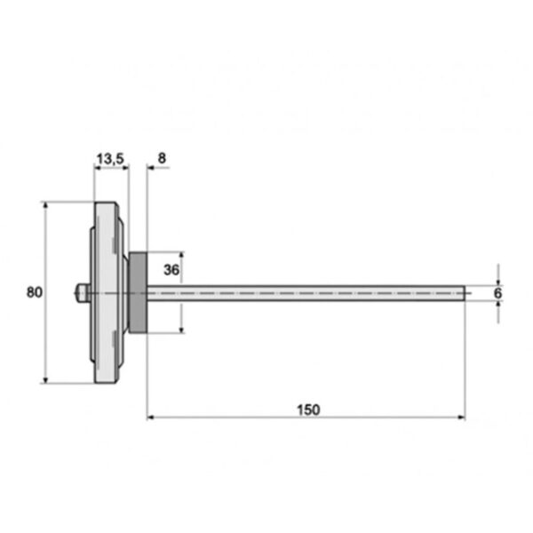 Rookgasthermometer – Ø80 mm met Stelwijzer – 0 tot 350° C - Afbeelding 2