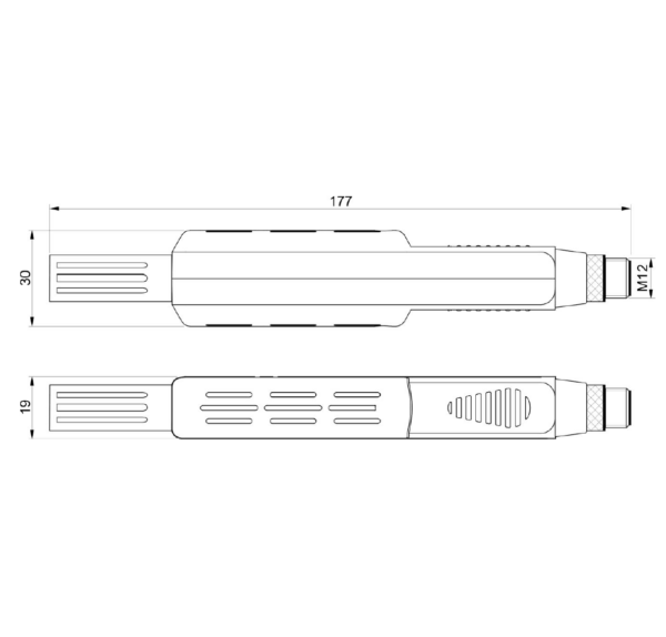 DX330 Luchtkwaliteitsensor Afmetingen