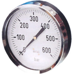 buisveermanometer, standaard, 100 mm, 0-2,5 bar, achteraansluiting G1/2 DRUK