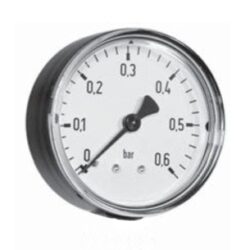 buisveermanometer, standaard, 63 mm, 0-4 bar, achteraansluiting G1/4 DRUK