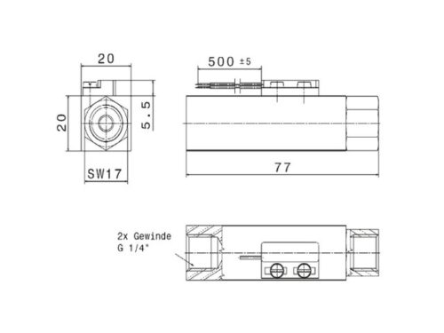 Mini Flowschakelaar RVS