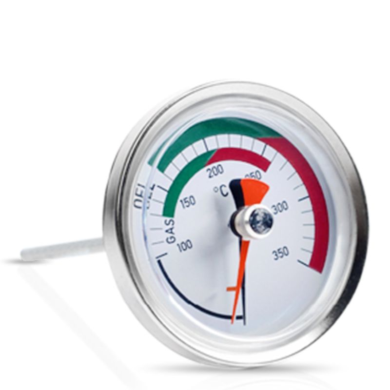 Rookgasthermometer – Ø80 mm met Stelwijzer – 0 tot 350° C Bimetaal Wijzerthermometer